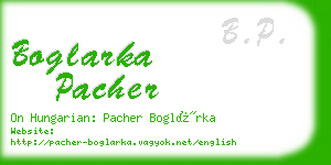 boglarka pacher business card
